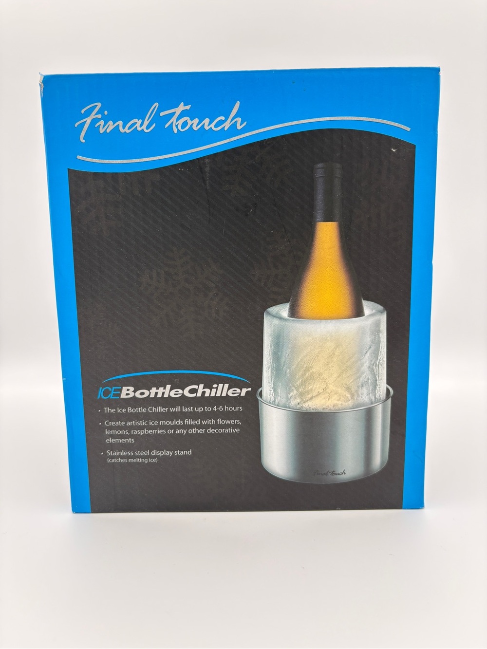 Final Touch Ice Bottle Chiller With Stainless Steel Display Stand